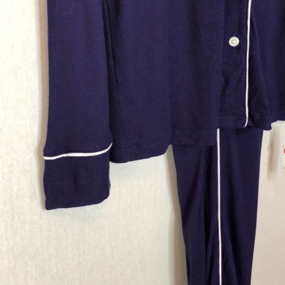 Alfani Women's Ribbed Pajama Set navy xs - Picture 9 of 12